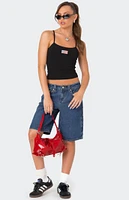 Edikted Stargirl Denim Bermuda Shorts