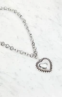 LA Hearts Chunky Heart Pendant Necklace