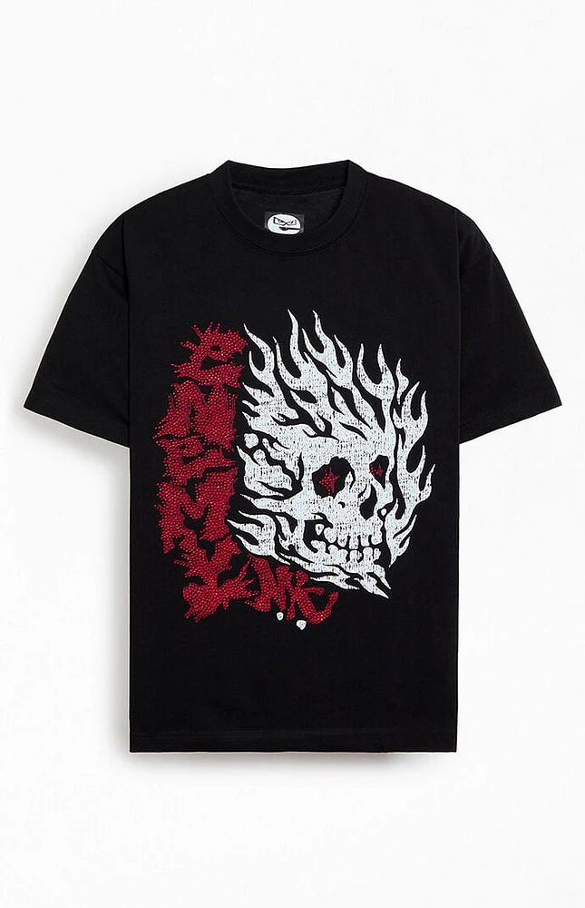 Enemy NYC Skull Rhinestone T-Shirt