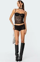 Edikted Krissy Sheer Lace Cupped Corset