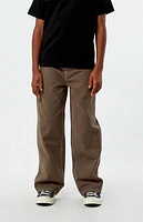 Pacsun Kids Brown Baggy Carpenter Pants