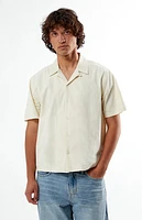 Pacsun Cream Arlo Oversized Camp Shirt