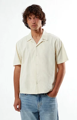 PacSun Cream Arlo Oversized Camp Shirt