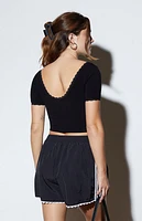 LA Hearts Lace Trim Track Shorts