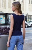 John Galt Navy Kathleen Top