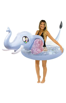 PoolCandy Inflatable 48" Jumbo Glitter Elephant Pool Tube