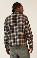 Pacsun Washed Cropped Flannel Shirt