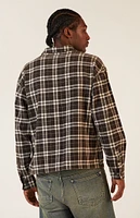 PacSun Washed Cropped Flannel Shirt