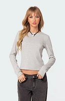 Marny Long Sleeve Waffle T-Shirt