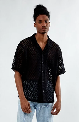 PacSun Lace Oversized Camp Shirt