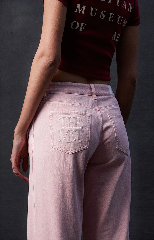 x PacSun Pink Low Rise Baggy Jeans