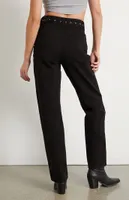 WEWOREWHAT Black Cutout Straight Leg Jeans