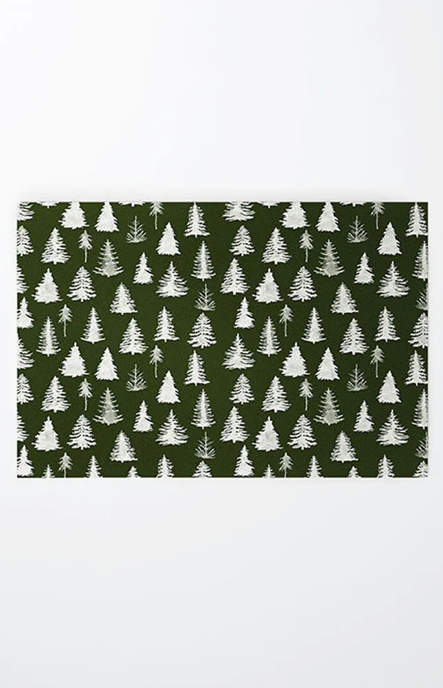 Green Trees Large Welcome Mat