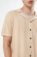 PacSun Cropped Knit Camp Shirt