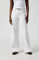 Pacsun Casey Leopard LA & Heart Patch Low Rise Baggy Jeans