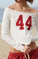 John Galt White 44 Bonnie Off-The-Shoulder Top