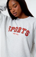 HELLO, DAISY Sports Crew Neck Sweatshirt