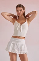Beverly and Beck Candy Tie Front Tank Top