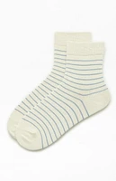 John Galt Light Blue Striped Ankle Socks