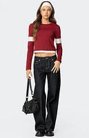 Edikted Paula Layered Long Sleeve T-Shirt
