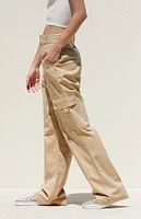 PacSun Tan Fold-Over Waist Utility Cargo Pants