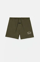 Fear of God Essentials Kids Military Fleece Soccer Sweat Shorts