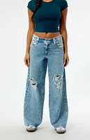 Levi's Light Indigo Ripped '94 Baggy Wide Leg Jeans