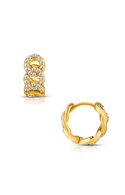 Ellie Vail Anika Chain Huggie Hoop Earrings