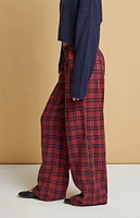 Beverly and Beck Navy & Red Flannel Boxer Pajama Pants