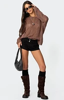 Edikted Bri Oversized Boat Neck Sweater