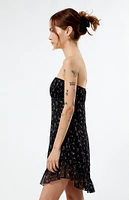 LA Hearts Floral Mesh Mini Dress