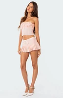Edikted Karmen Gathered Lace Up Corset