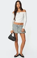 Edikted Gia Ruffled Off Shoulder Top