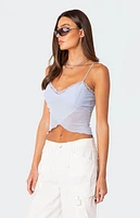 Edikted Crossover Mesh Tank Top
