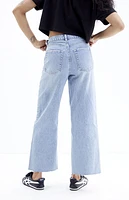Pacsun Nora Light Indigo Ripped Cropped Wide Leg Jeans