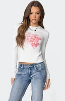 Edikted Blossom Long Sleeve T-Shirt