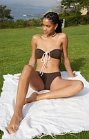 WEWOREWHAT Rope Tie Halter Bikini Top