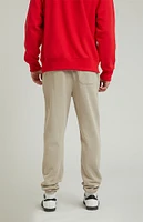 PacSun Cream Fleece Sweatpants