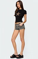 Edikted Narla Leopard Star T-Shirt