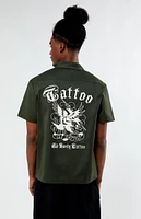 Ed Hardy Tiger Twill Camp Shirt