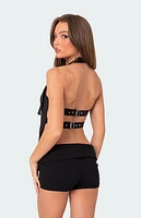 Edikted Buckle Strap Open Back Top