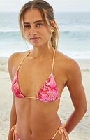 VYB Pink Floral Jolie Triangle Bikini Top