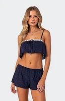 Edikted Edan Cotton Lace Shorts