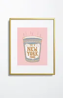 New York Mood Metal Framed Art Print Gold 8" x 10"