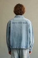 RARE DNM EDIT Light Indigo Embossed Gas Jacket