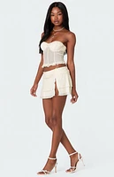 Edikted Jojo Slitted Mesh Mini Skirt