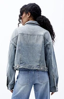 Pacsun Cropped Denim Gas Jacket
