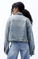 PacSun Cropped Denim Gas Jacket