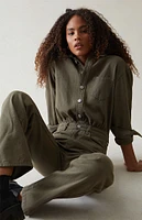 PacSun Seaweed Long Sleeve Jumpsuit