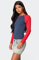 Edikted Tommi Raglan Long Sleeve T-Shirt